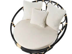 Cama De Jardim Em Rattan Preto Rossano