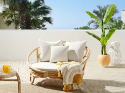 Cama De Jardim Em Rattan Natural Rossano