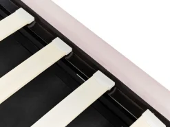 Cama De Solteiro Com Arrumação Em Veludo Rosa Pastel 90 X 200 Cm Metz