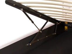 Cama De Solteiro Com Arrumação Em Veludo Rosa Pastel 90 X 200 Cm Metz