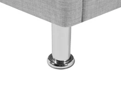 Cama De Solteiro Com Arrumação Em Veludo Cinzento Claro 90 X 200 Cm Metz