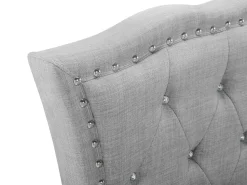 Cama De Solteiro Com Arrumação Em Veludo Cinzento Claro 90 X 200 Cm Metz