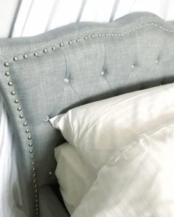 Cama De Solteiro Com Arrumação Em Veludo Cinzento Claro 90 X 200 Cm Metz