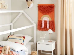 Cama De Solteiro Em Forma De Casa Em Madeira De Pinho Branca 90 X 200 Cm Tosse