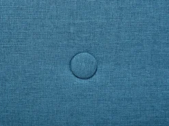 Cama De Solteiro Em Tecido Azul Escuro 90 X 200 Cm Rennes