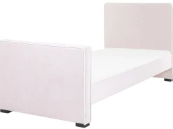Cama De Solteiro Em Veludo Rosa 90 X 200 Cm Teenie