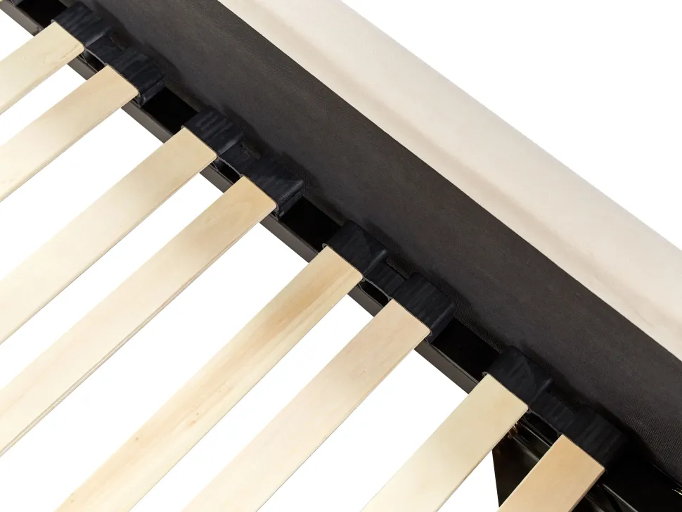 Cama De Solteiro Em Veludo Creme 90 X 200 Cm Metz