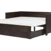 Cama Dupla Com Arrumação Em Madeira Castanha Escura 90/180 X 200 Cm Cahors