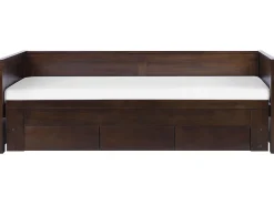 Cama Dupla Com Arrumação Em Madeira Castanha Escura 90/180 X 200 Cm Cahors