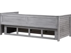 Cama Dupla Com Arrumação Em Madeira Cinzenta 90/180 X 200 Cm Cahors