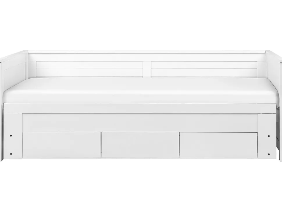 Cama Dupla Com Arrumação Em Madeira Branca 90/180 X 200 Cm Cahors