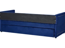 Cama Dupla Em Bombazine Azul Marinho 90 X 200 Cm Mimizan