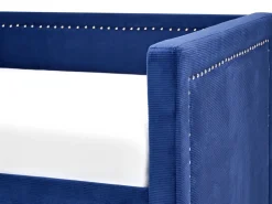 Cama Dupla Em Bombazine Azul Marinho 90 X 200 Cm Mimizan