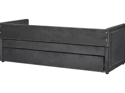 Cama Dupla Em Bombazine Cinzento Escuro 90 X 200 Cm Mimizan