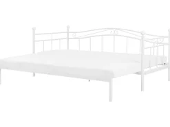 Cama Dupla Em Metal Branco 90/180 X 200 Cm Tulle