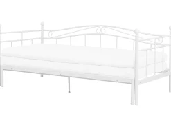 Cama Dupla Em Metal Branco 90/180 X 200 Cm Tulle