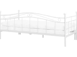 Cama Dupla Em Metal Branco 90/180 X 200 Cm Tulle