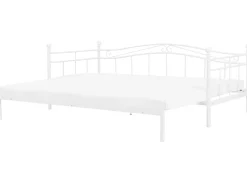 Cama Dupla Em Metal Branco 80/160 X 200 Cm Tulle