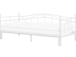 Cama Dupla Em Metal Branco 80/160 X 200 Cm Tulle