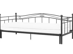 Cama Dupla Em Metal Preto 80/160 X 200 Cm Tulle