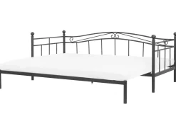 Cama Dupla Em Metal Preto 80/160 X 200 Cm Tulle