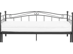 Cama Dupla Em Metal Preto 80/160 X 200 Cm Tulle