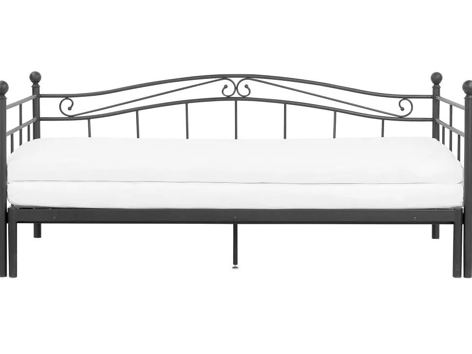 Cama Dupla Em Metal Preto 80/160 X 200 Cm Tulle