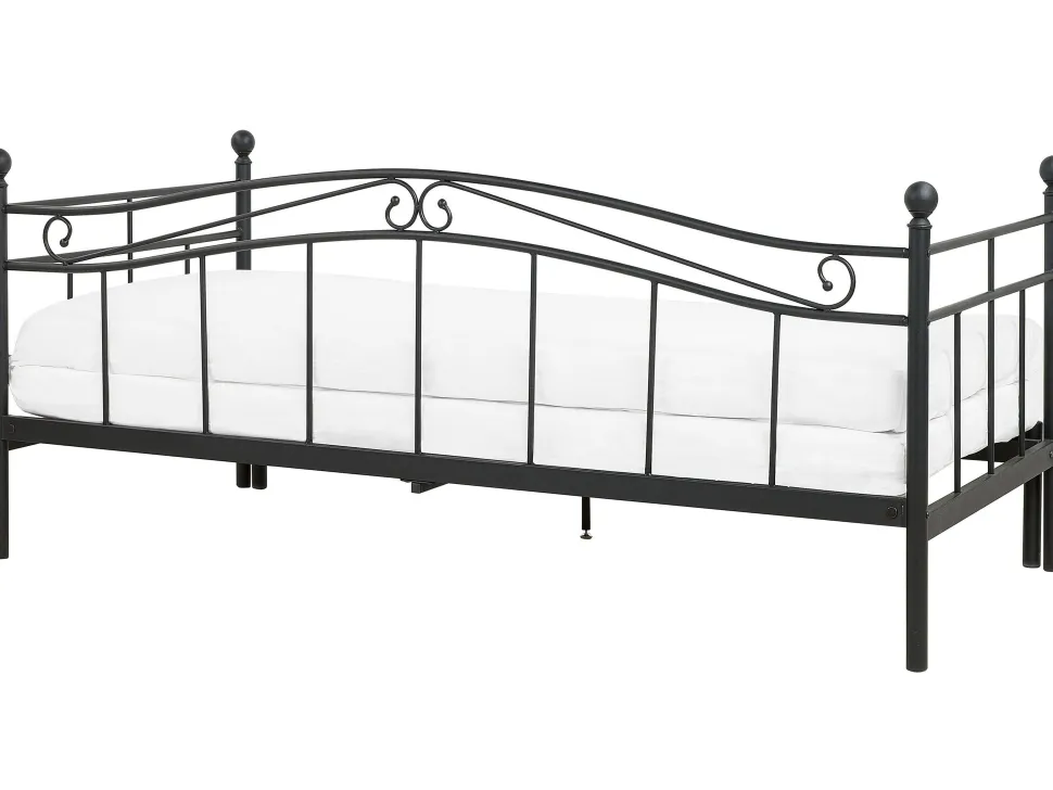 Cama Dupla Em Metal Preto 80/160 X 200 Cm Tulle