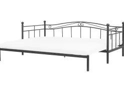Cama Dupla Em Metal Preto 90/180 X 200 Cm Tulle
