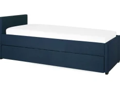 Cama Dupla Em Tecido Azul Marinho 80 X 200 Cm Marmande