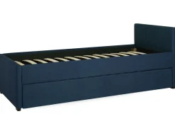 Cama Dupla Em Tecido Azul Marinho 80 X 200 Cm Marmande