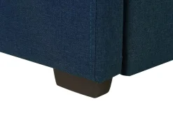 Cama Dupla Em Tecido Azul Marinho 80 X 200 Cm Marmande