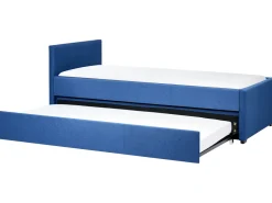 Cama Dupla Em Tecido Azul Marinho 90 X 200 Cm Marmande