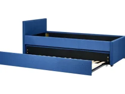 Cama Dupla Em Tecido Azul Marinho 90 X 200 Cm Marmande