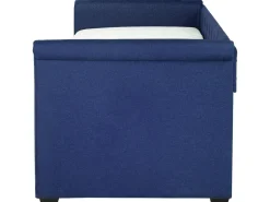 Cama Dupla Em Tecido Azul Marinho 80 X 200 Cm Libourne