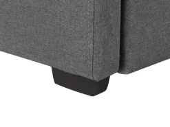 Cama Dupla Em Tecido Cinzento Escuro 80 X 200 Cm Marmande