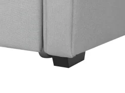 Cama Dupla Em Tecido Cinzento Claro 90 X 200 Cm Libourne