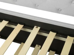 Cama Dupla Em Tecido Cinzento Claro 80 X 200 Cm Libourne