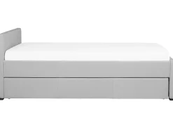 Cama Dupla Em Tecido Cinzento Claro 80 X 200 Cm Marmande