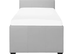 Cama Dupla Em Tecido Cinzento Claro 80 X 200 Cm Marmande