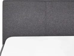 Cama Dupla Em Tecido Cinzento Escuro 90 X 200 Cm Marmande