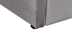 Cama Dupla Em Veludo Cinzento 90 X 200 Cm Eyburie