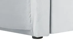 Cama Dupla Em Veludo Cinzento Claro 90 X 200 Cm Chavonne