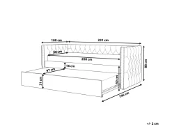 Cama Dupla Em Veludo Rosa 90 X 200 Cm Gassin