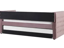 Cama Dupla Em Veludo Rosa 90 X 200 Cm Gassin