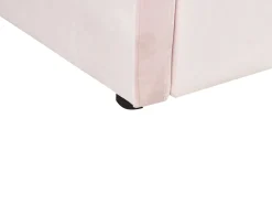 Cama Dupla Em Veludo Rosa Pastel 90 X 200 Cm Eyburie