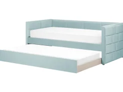 Cama Dupla Em Veludo Verde Menta 90 X 200 Cm Chavonne