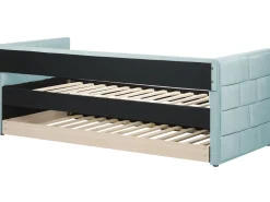 Cama Dupla Em Veludo Verde Menta 90 X 200 Cm Chavonne