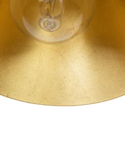 Candeeiro 4 Luzes De Parede Ou Teto Em Metal Preto E Dourado Mersey Iv