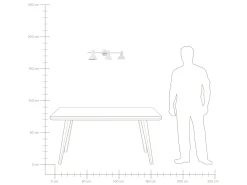 Candeeiro 3 Luzes De Parede Ou Teto Em Metal Branco E Prateado Mersey Ill